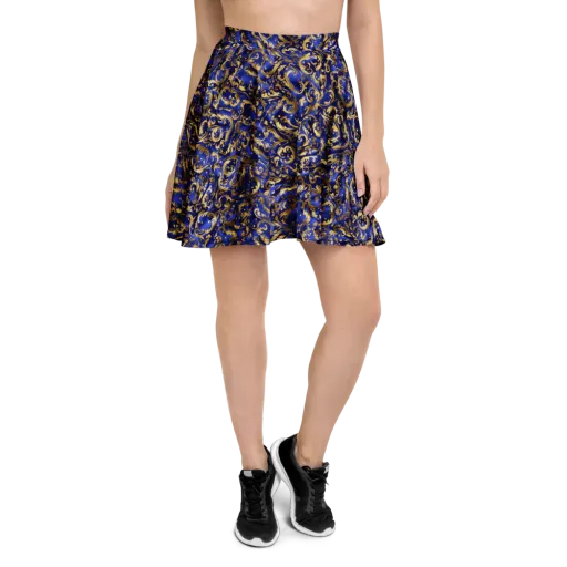 Gilded Arabesque on a Skater Skirt