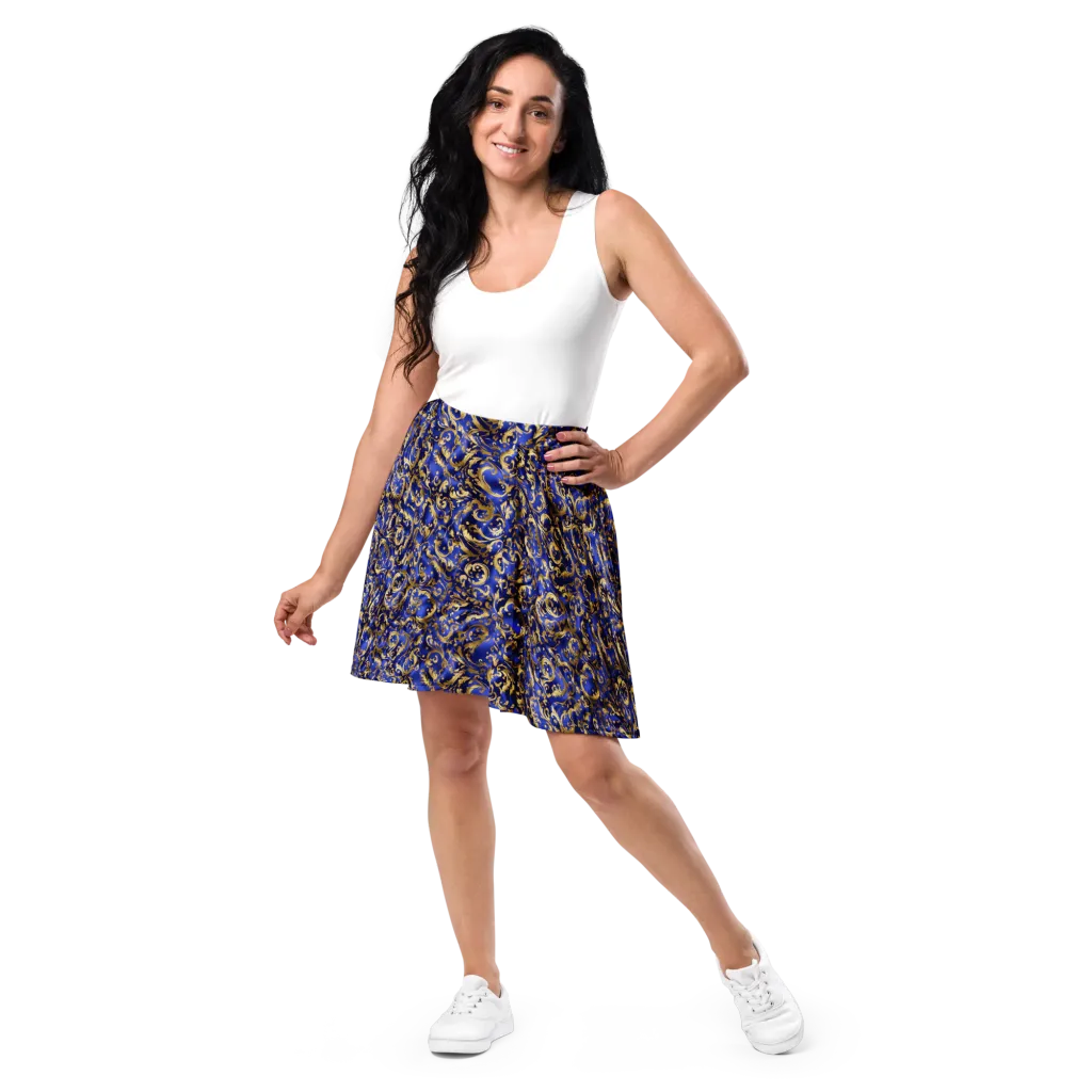 Gilded Arabesque on Skater Skirt — Front