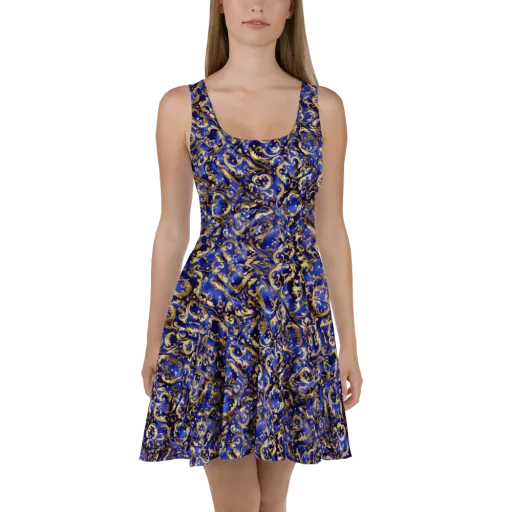 Gilded Arabesque on a Skater Dress