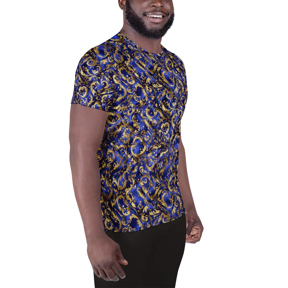 Gilded Arabesque on Men's Athletic T-Shirt — Right