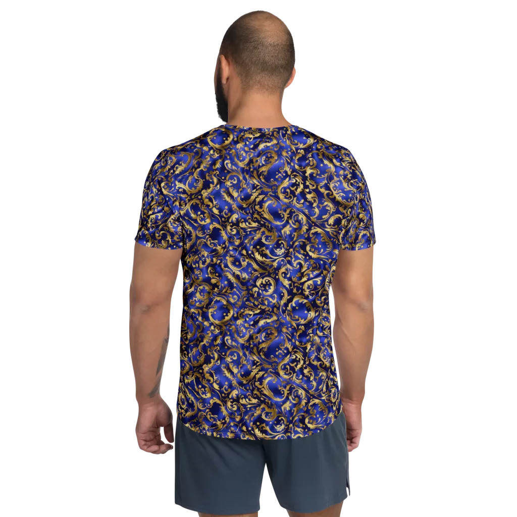 Gilded Arabesque on Men's Athletic T-Shirt — Back