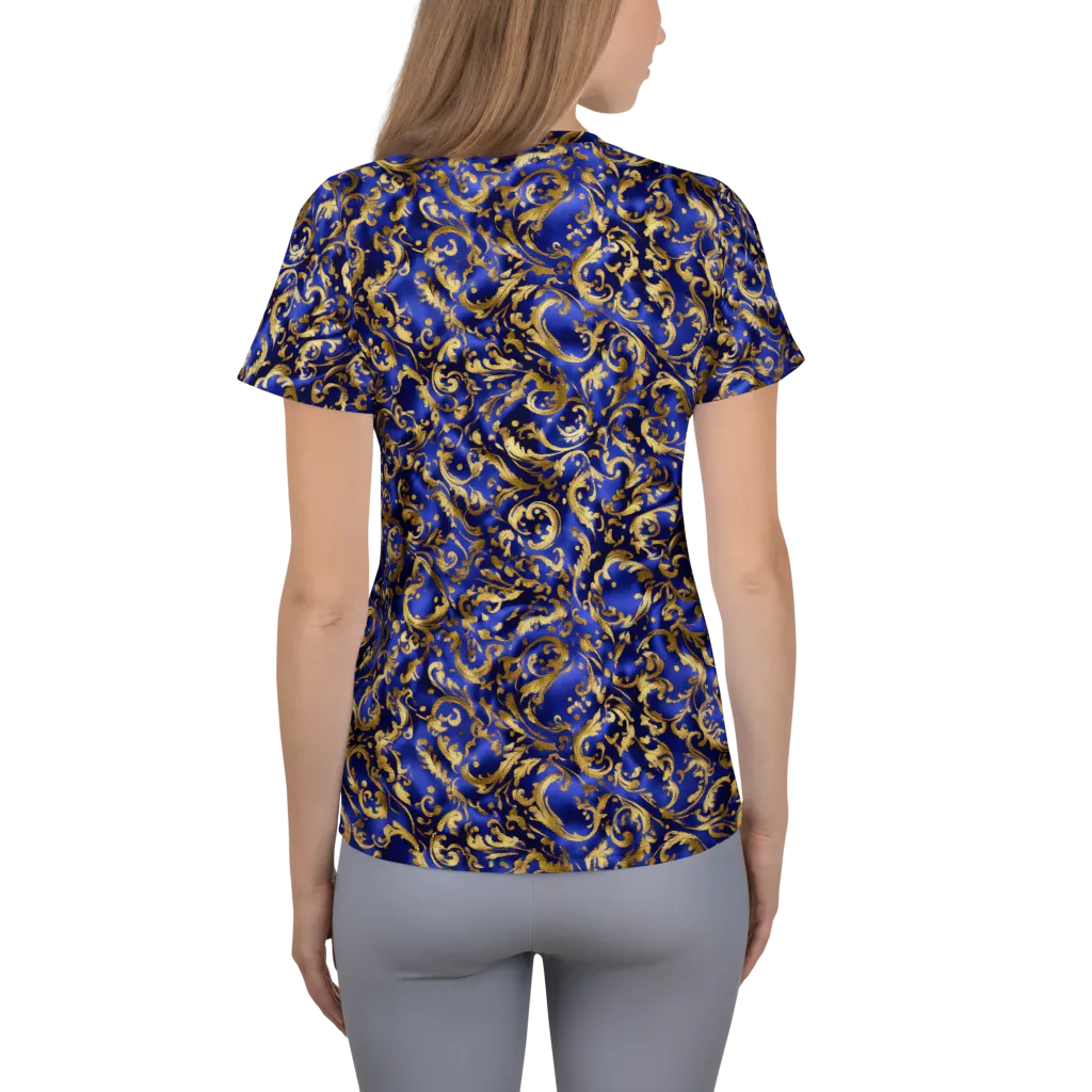 Gilded Arabesque on Women's Athletic T-Shirt — Back