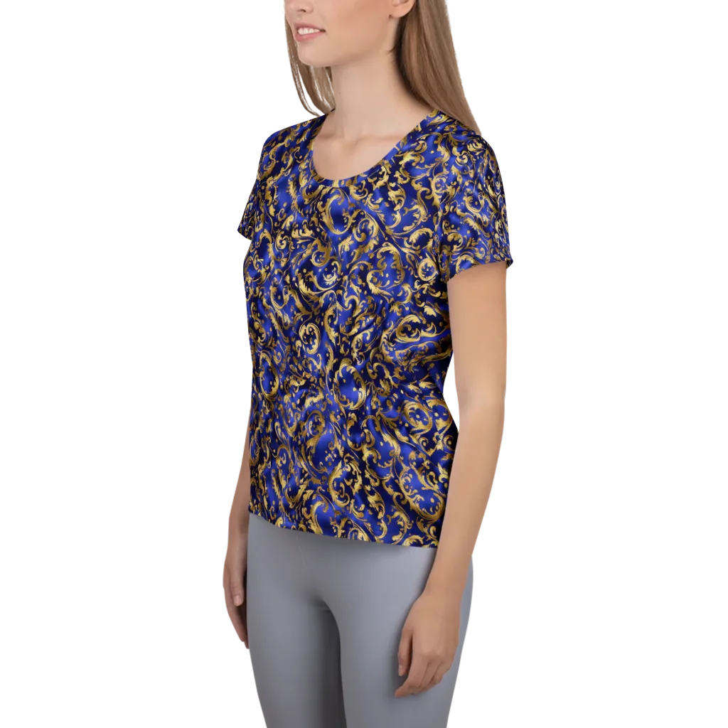 Gilded Arabesque on Women's Athletic T-Shirt — Left