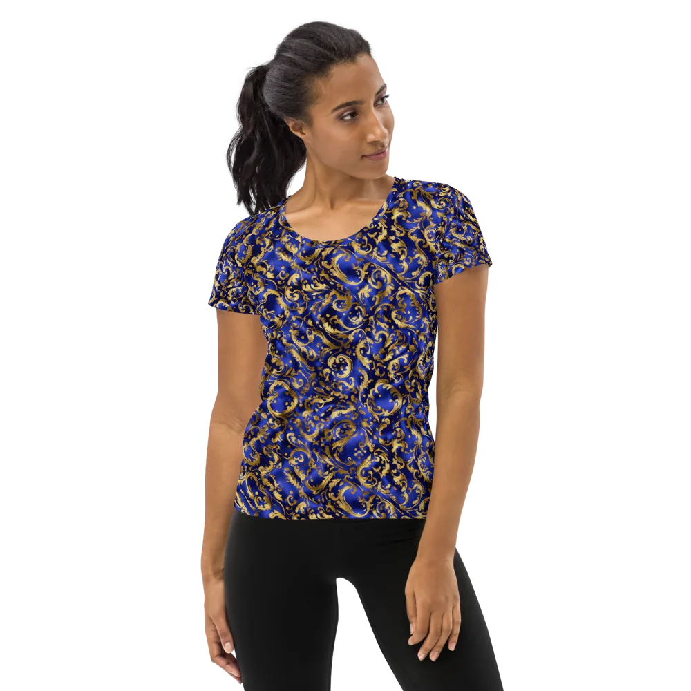 Gilded Arabesque on Women's Athletic T-Shirt — Front