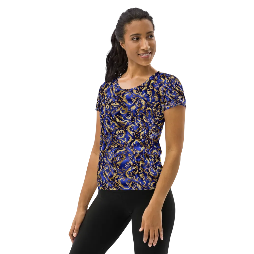 Gilded Arabesque on Women's Athletic T-Shirt — Left