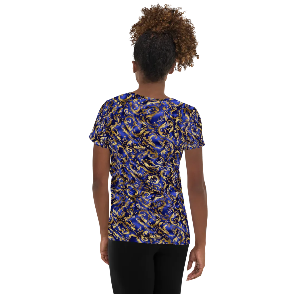 Gilded Arabesque on Women's Athletic T-Shirt — Back