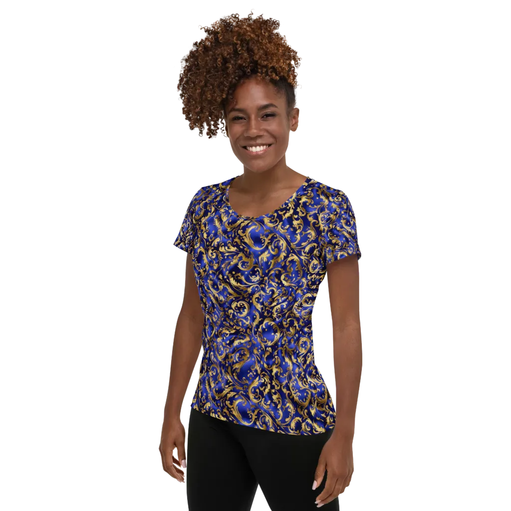Gilded Arabesque on Women's Athletic T-Shirt — Left