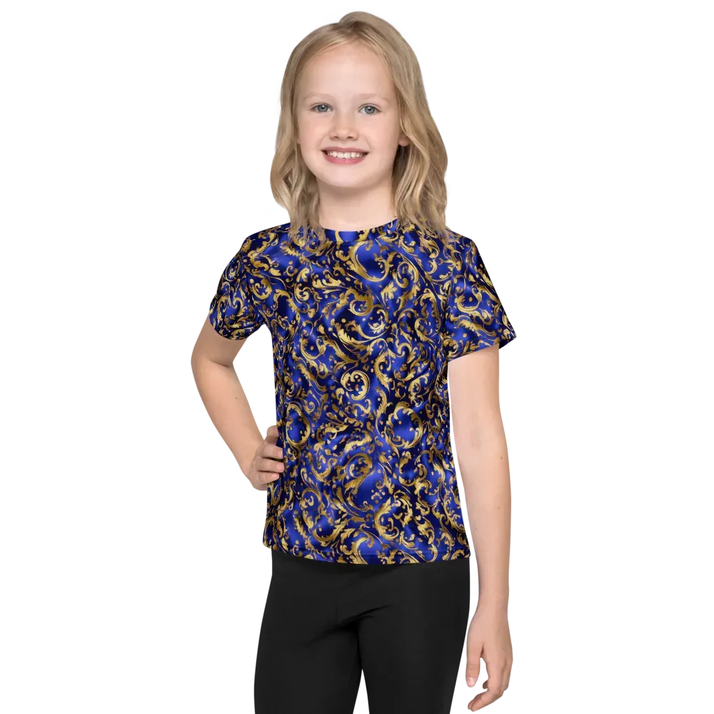 Gilded Arabesque on Kids Crew Neck T-Shirt — Front