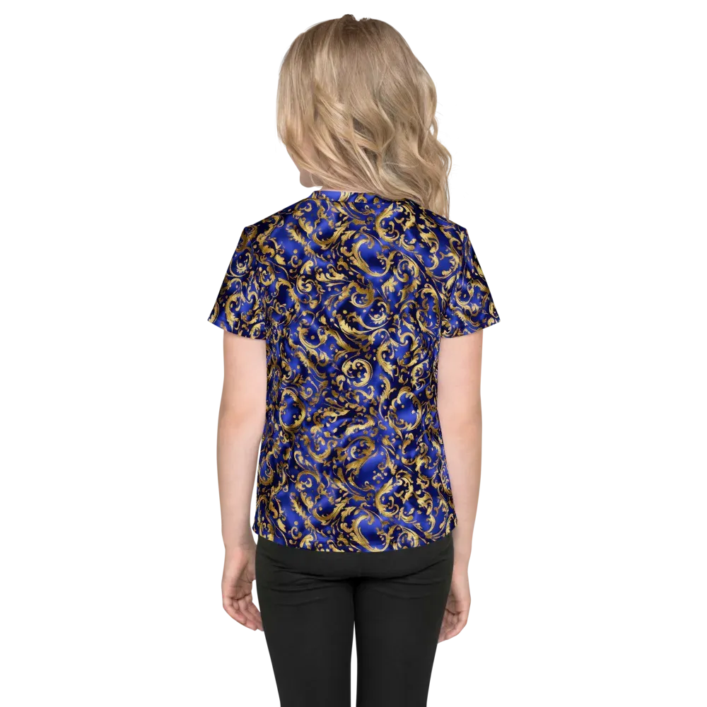 Gilded Arabesque on Kids Crew Neck T-Shirt — Back