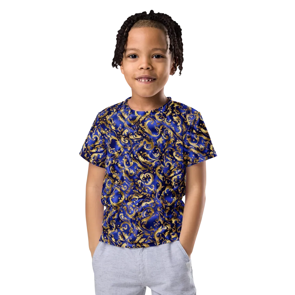Gilded Arabesque on Kids Crew Neck T-Shirt — Front