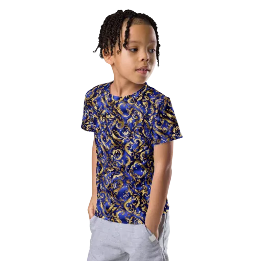 Gilded Arabesque on a Kids Crew Neck T-Shirt