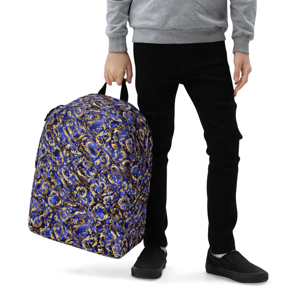 Gilded Arabesque on Minimalist Backpack — Zoomed-in