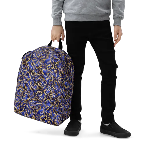 Gilded Arabesque on a Minimalist Backpack
