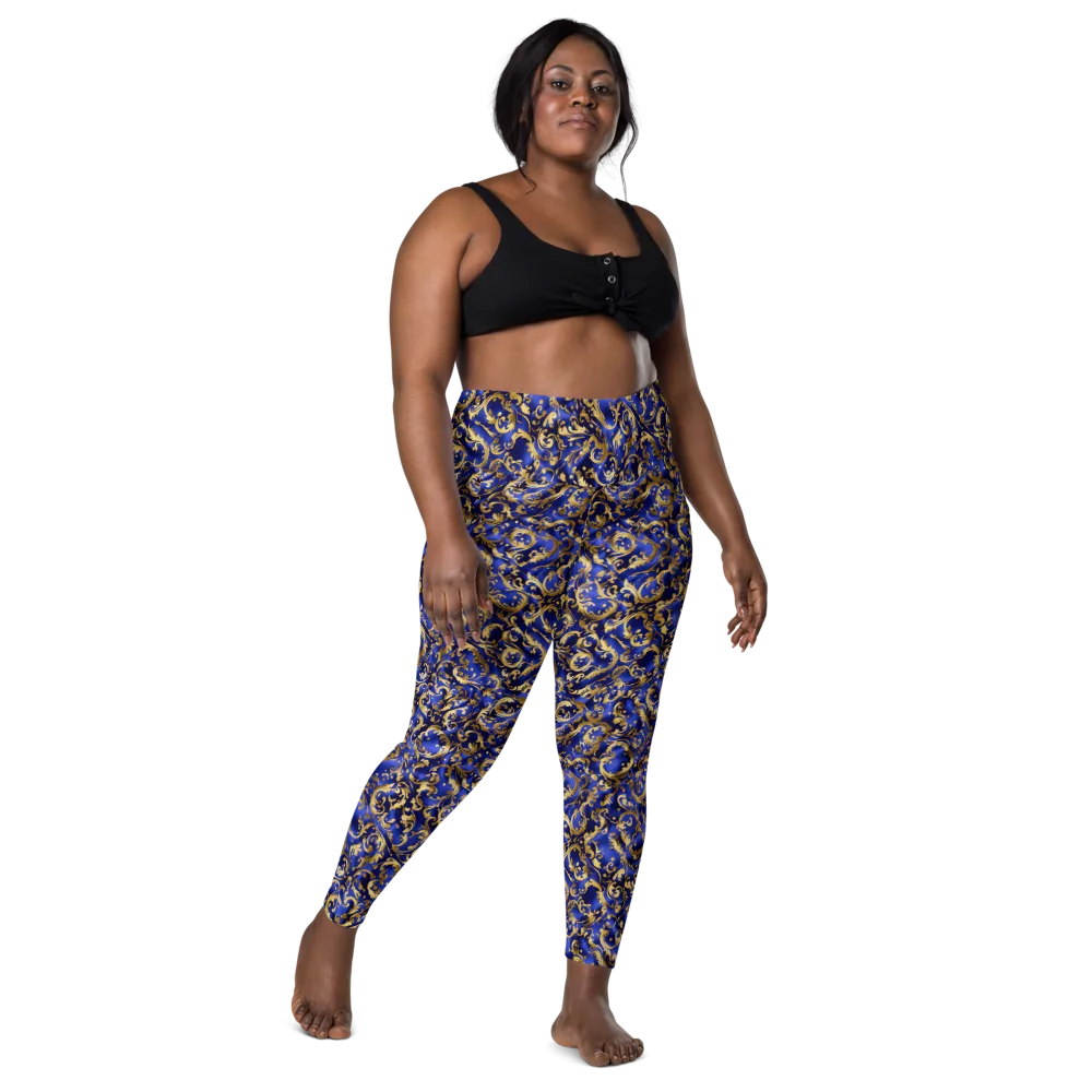 Gilded Arabesque on Leggings with Pockets — Front