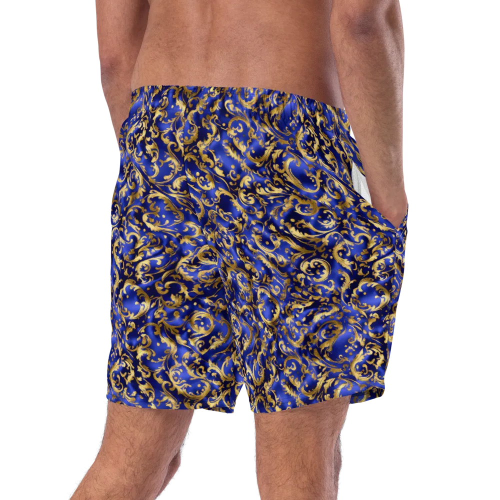 Gilded Arabesque on Swim Trunks — Right Back