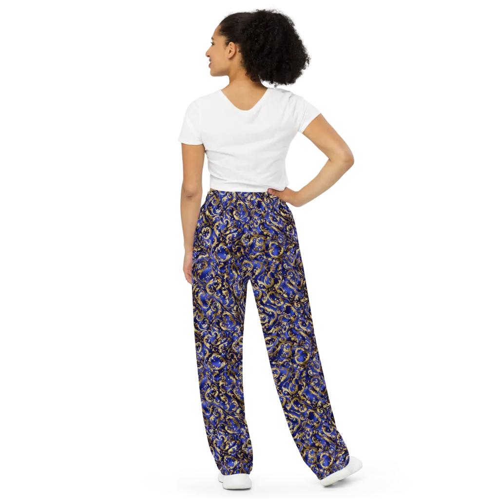 Gilded Arabesque on Wide-Leg Pants — Back