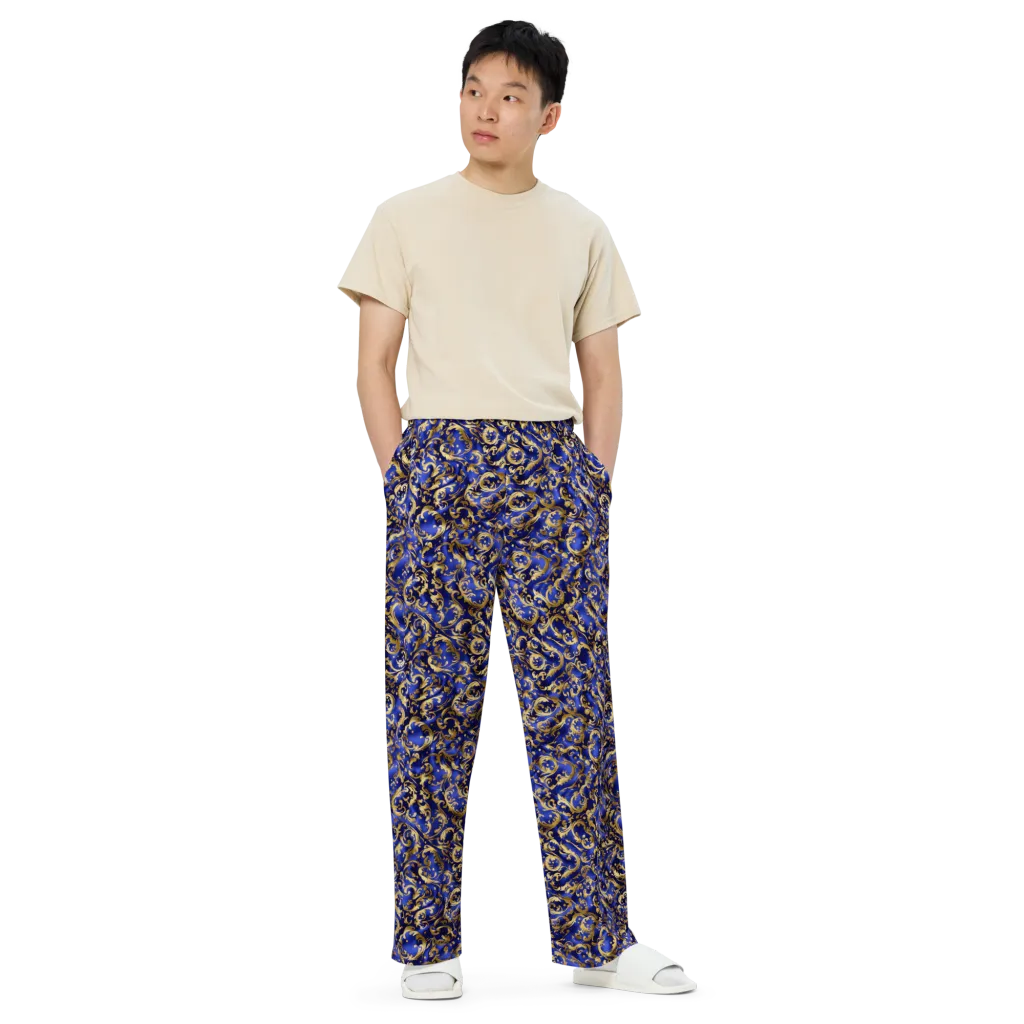 Gilded Arabesque on Wide-Leg Pants — Front
