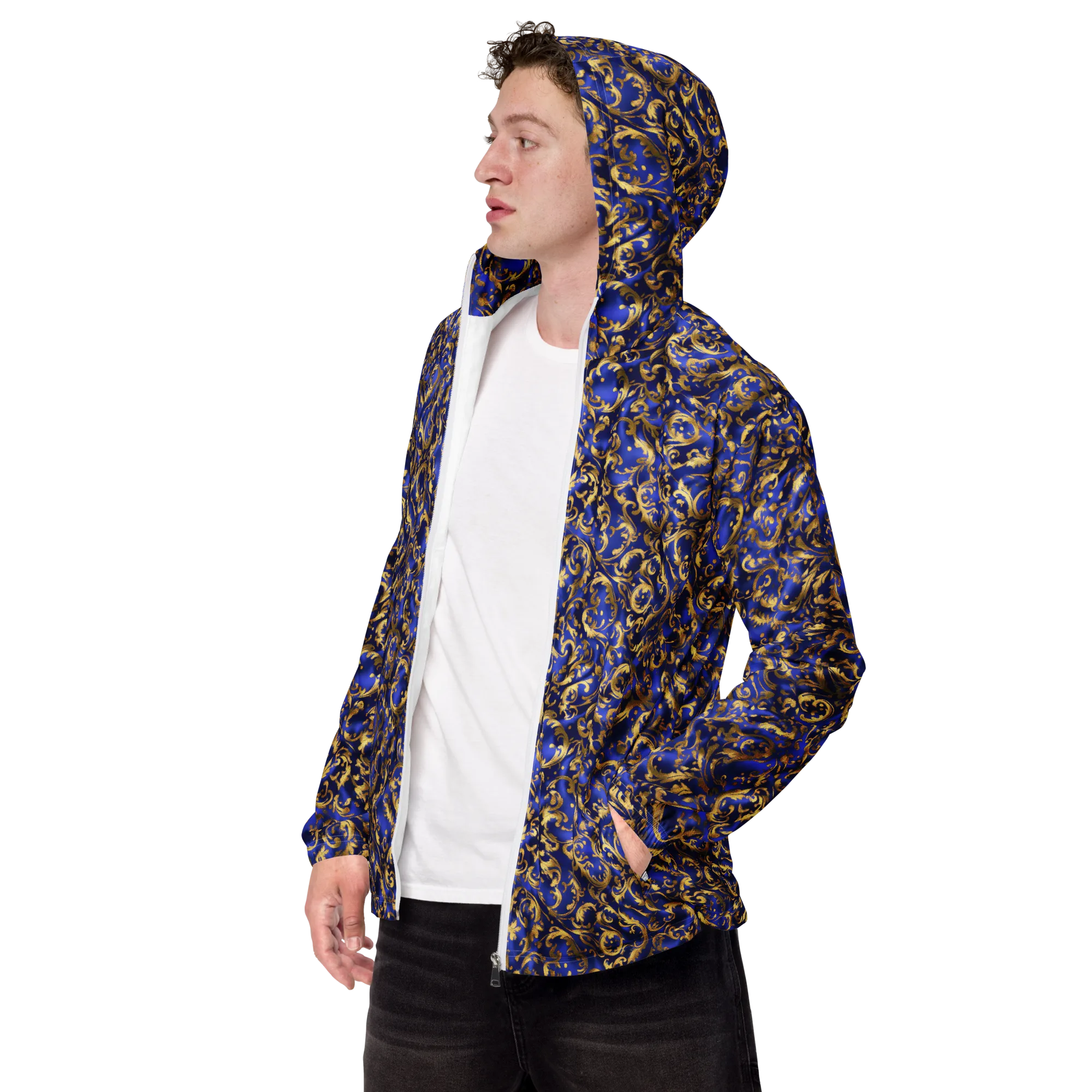 Gilded Arabesque on Men's Windbreaker — Left Front
