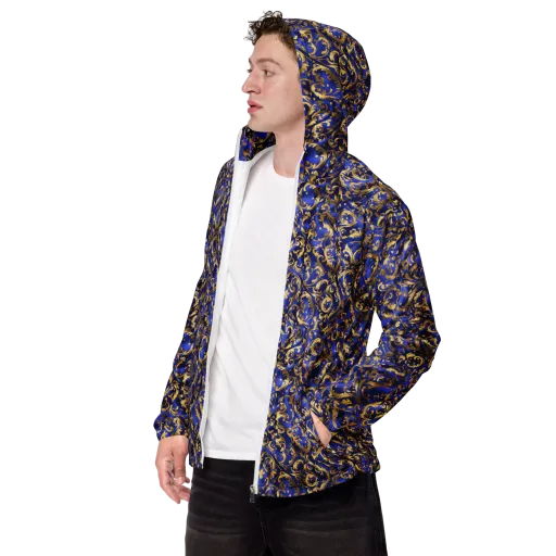 Gilded Arabesque on a Men's Windbreaker