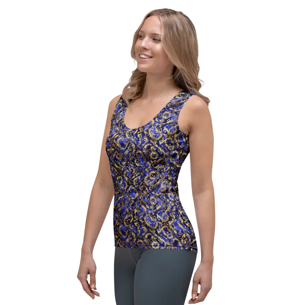 Gilded Arabesque on Women's Tank Top — Left Front
