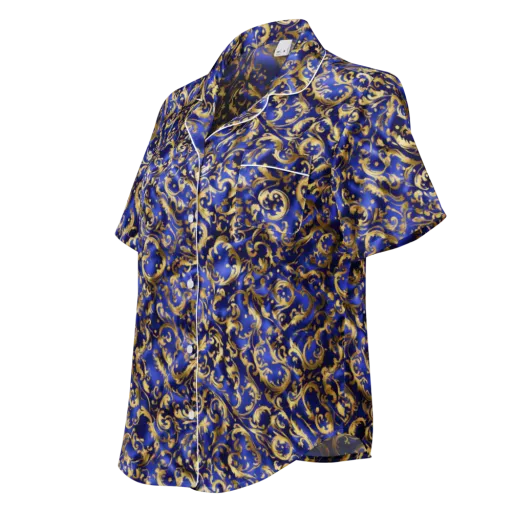 Gilded Arabesque on a Women's Short Sleeve Pajama Top