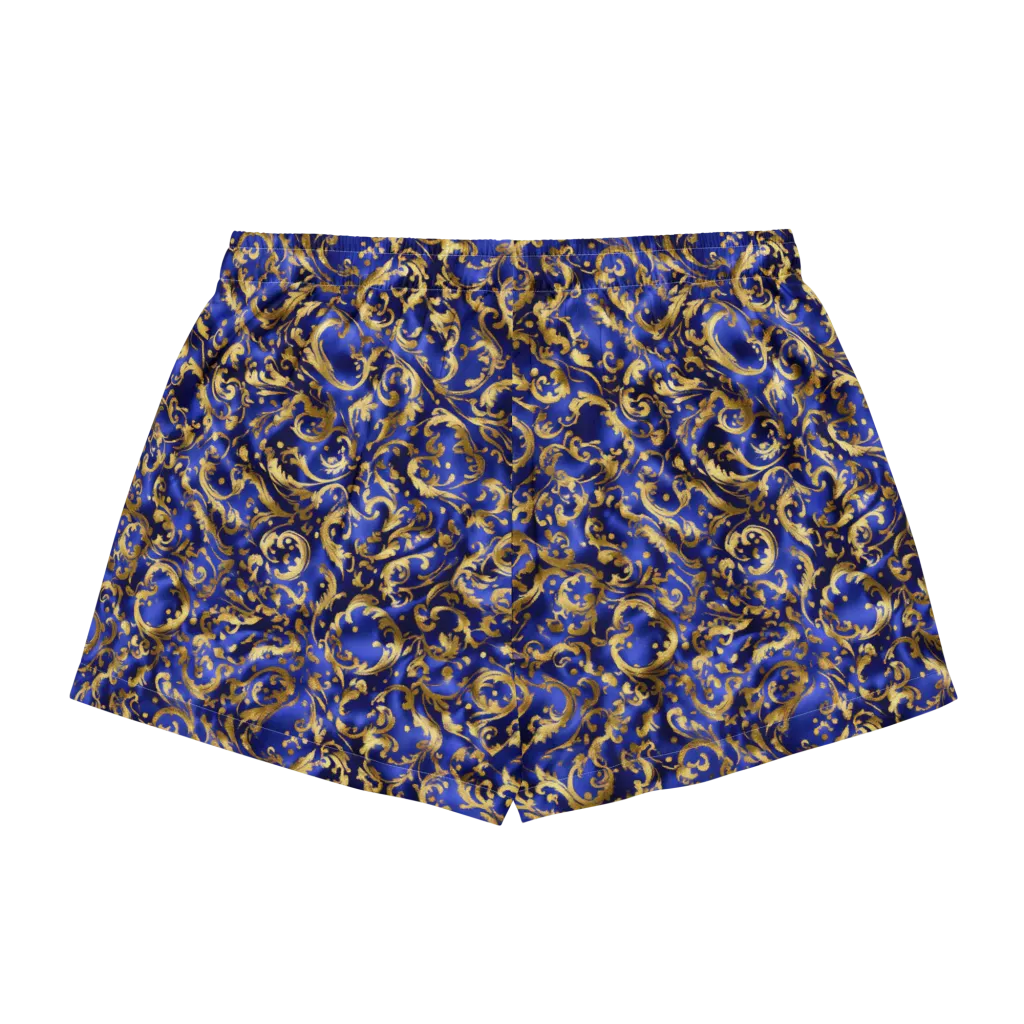 Gilded Arabesque on Women's Pajama Shorts — Back