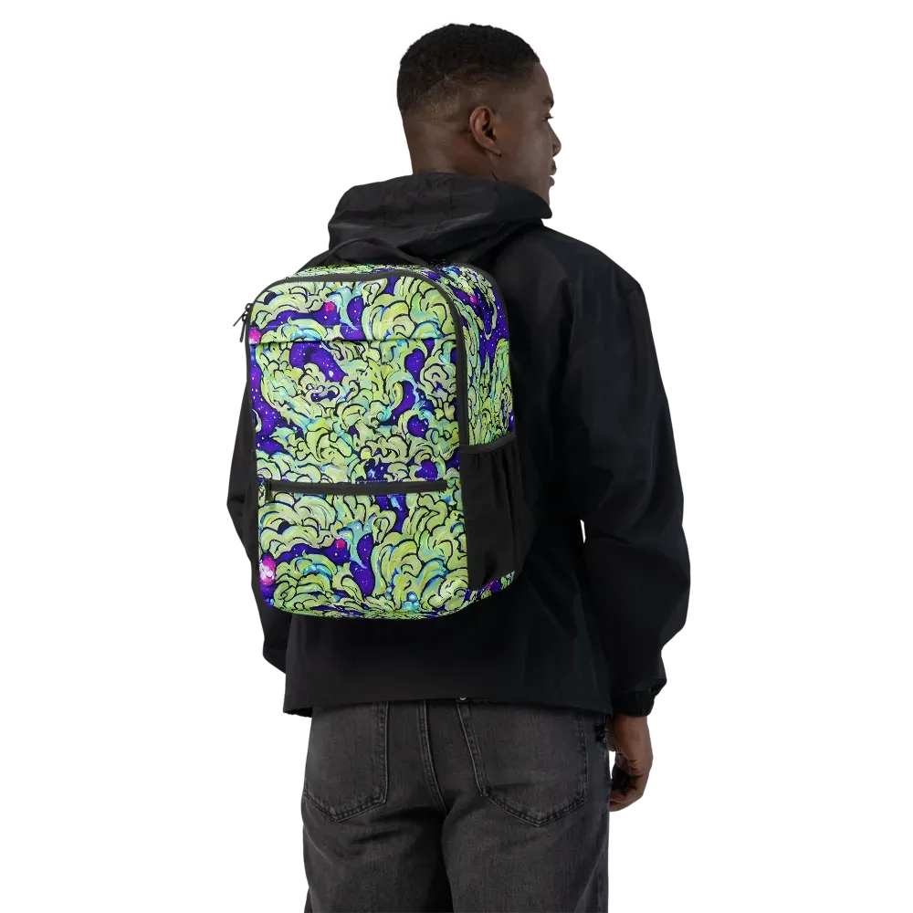 Electric Foliage on Utility Backpack — Back