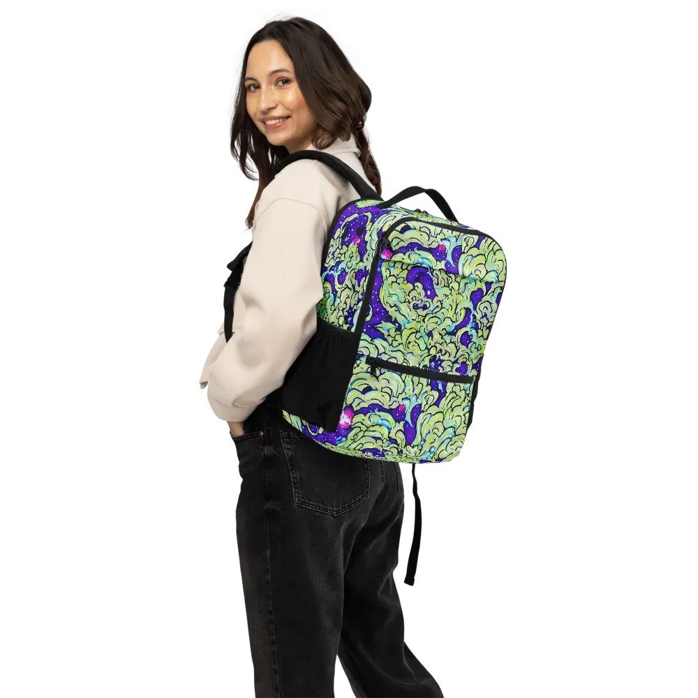 Electric Foliage on Utility Backpack — Back