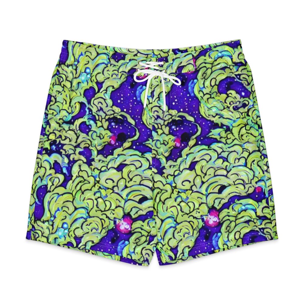 Electric Foliage on Men's Board Shorts — Front