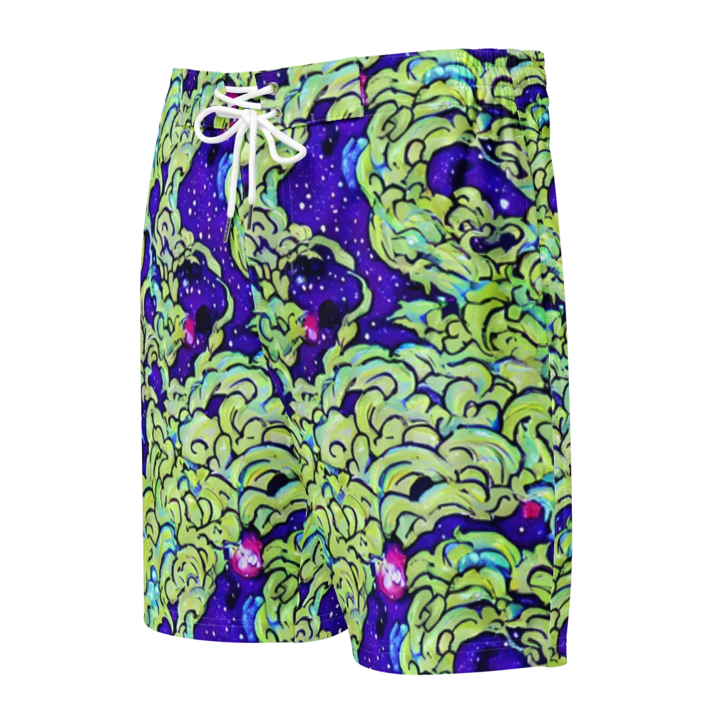 Electric Foliage on Men's Board Shorts — Front