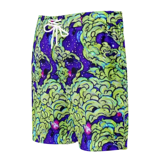 Electric Foliage on a Men's Board Shorts