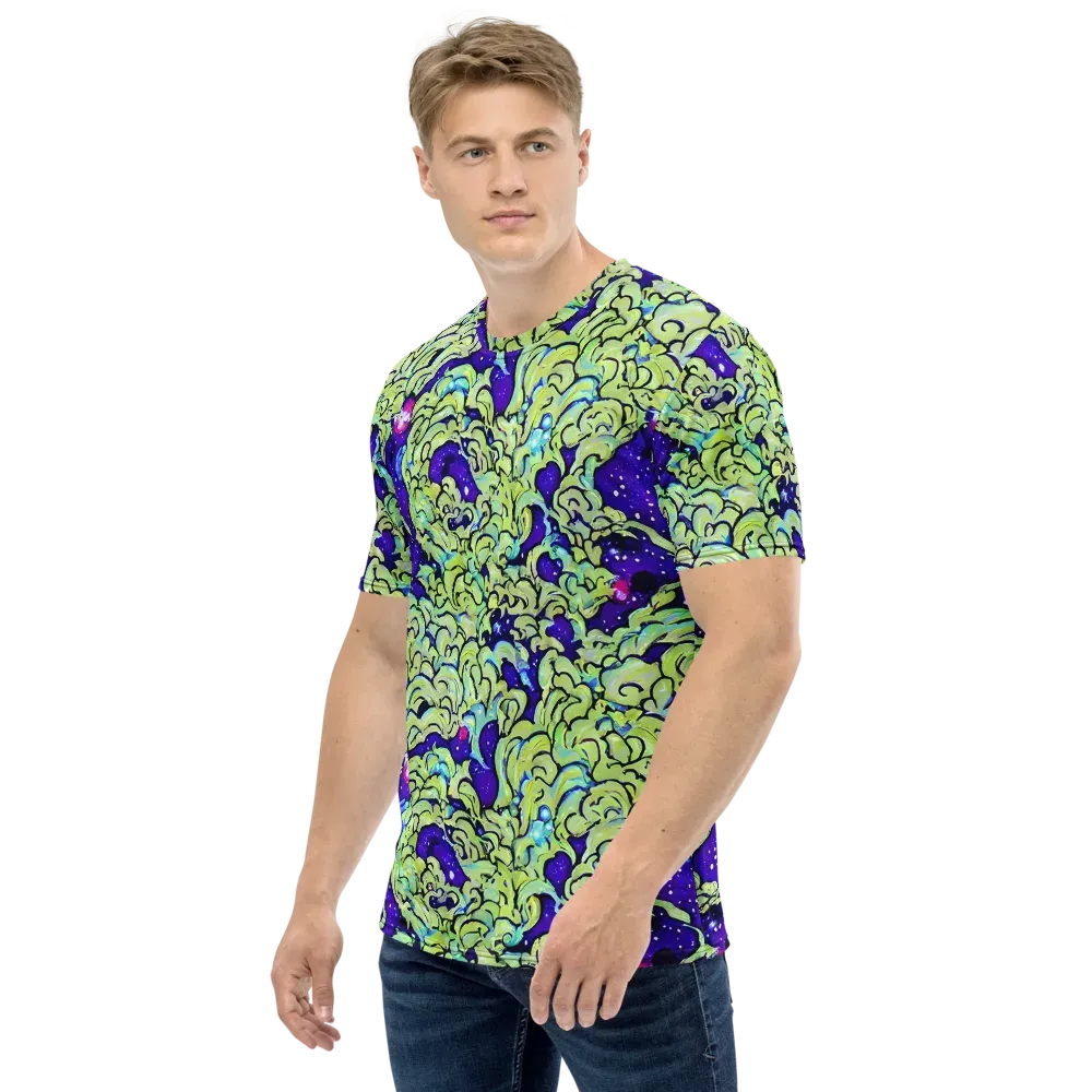 Electric Foliage on Men's Crew Neck T-Shirt — Left