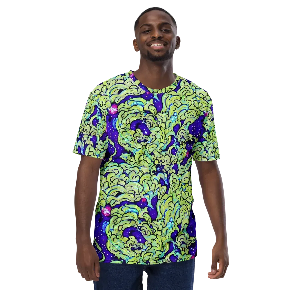 Electric Foliage on Men's Crew Neck T-Shirt — Front