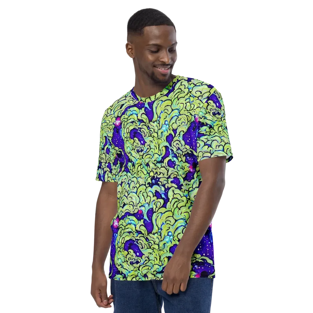 Electric Foliage on Men's Crew Neck T-Shirt — Left