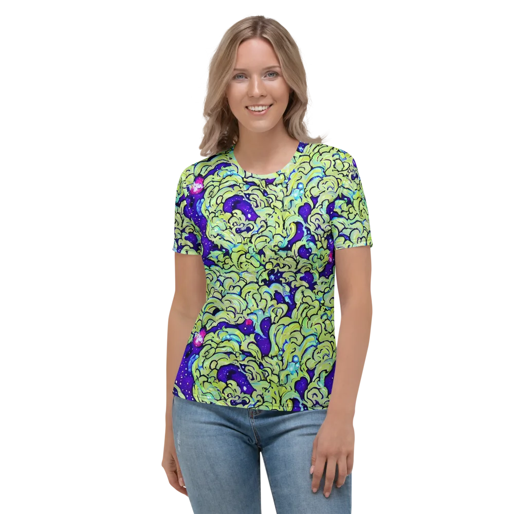 Electric Foliage on Women's Crew Neck T-Shirt — Front