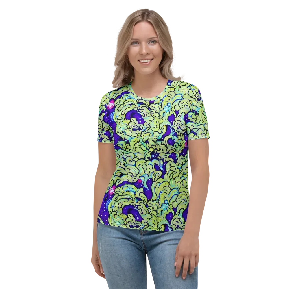 Electric Foliage on Women's Crew Neck T-Shirt — Front