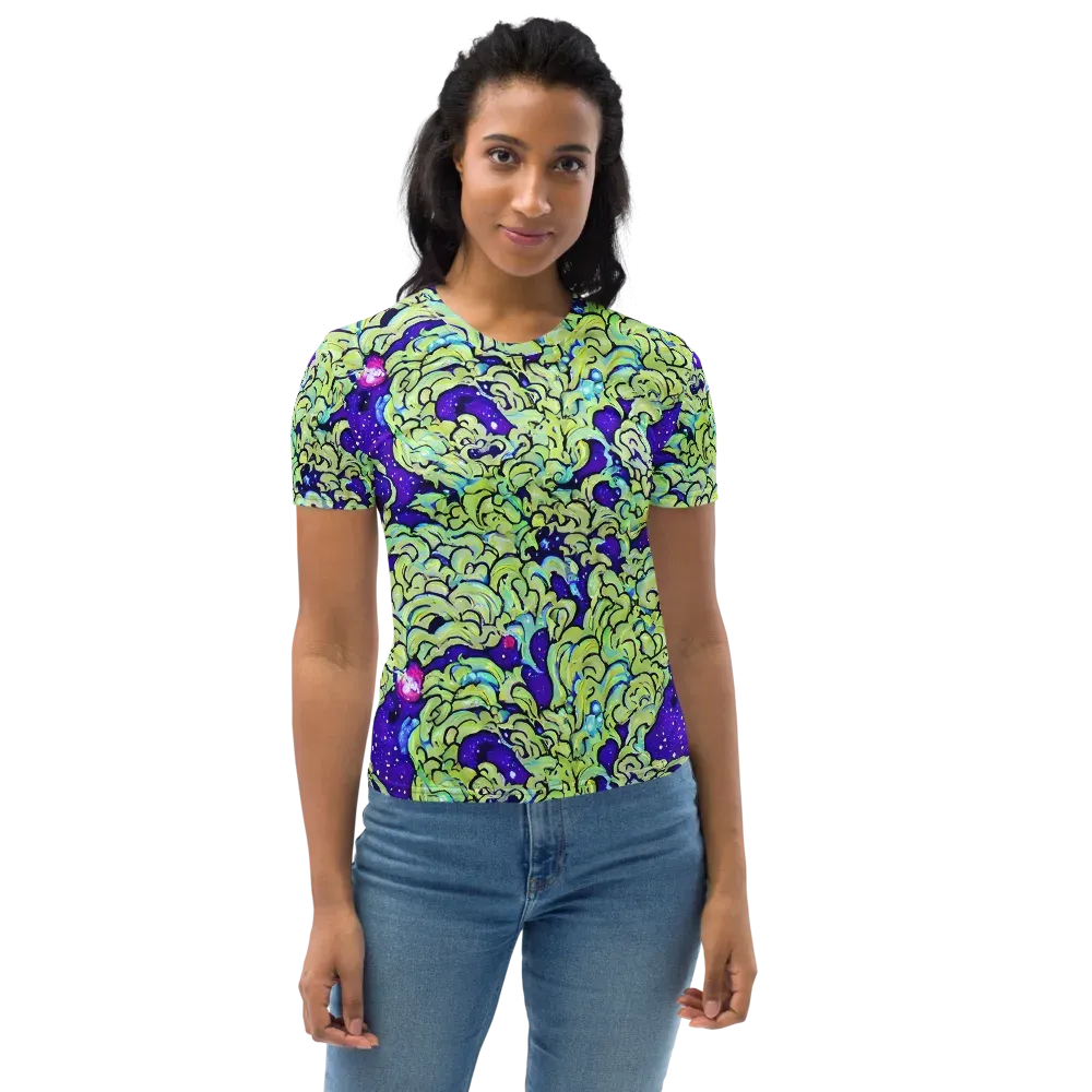 Electric Foliage on Women's Crew Neck T-Shirt — Front