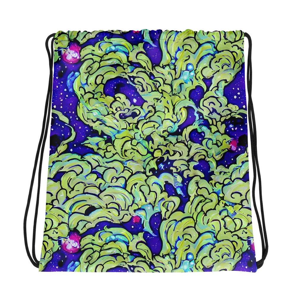 Electric Foliage on Drawstring Bag — Photo