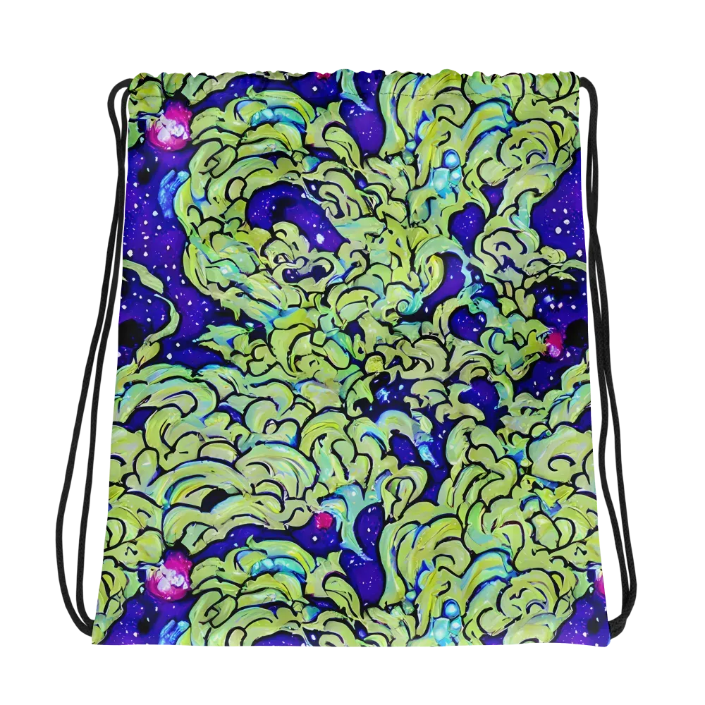 Electric Foliage on Drawstring Bag — Photo