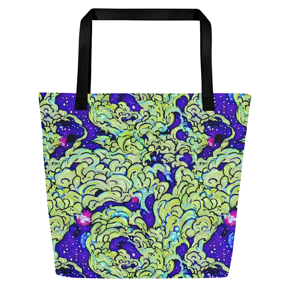 Electric Foliage on Large Tote Bag W/ Pocket — Front