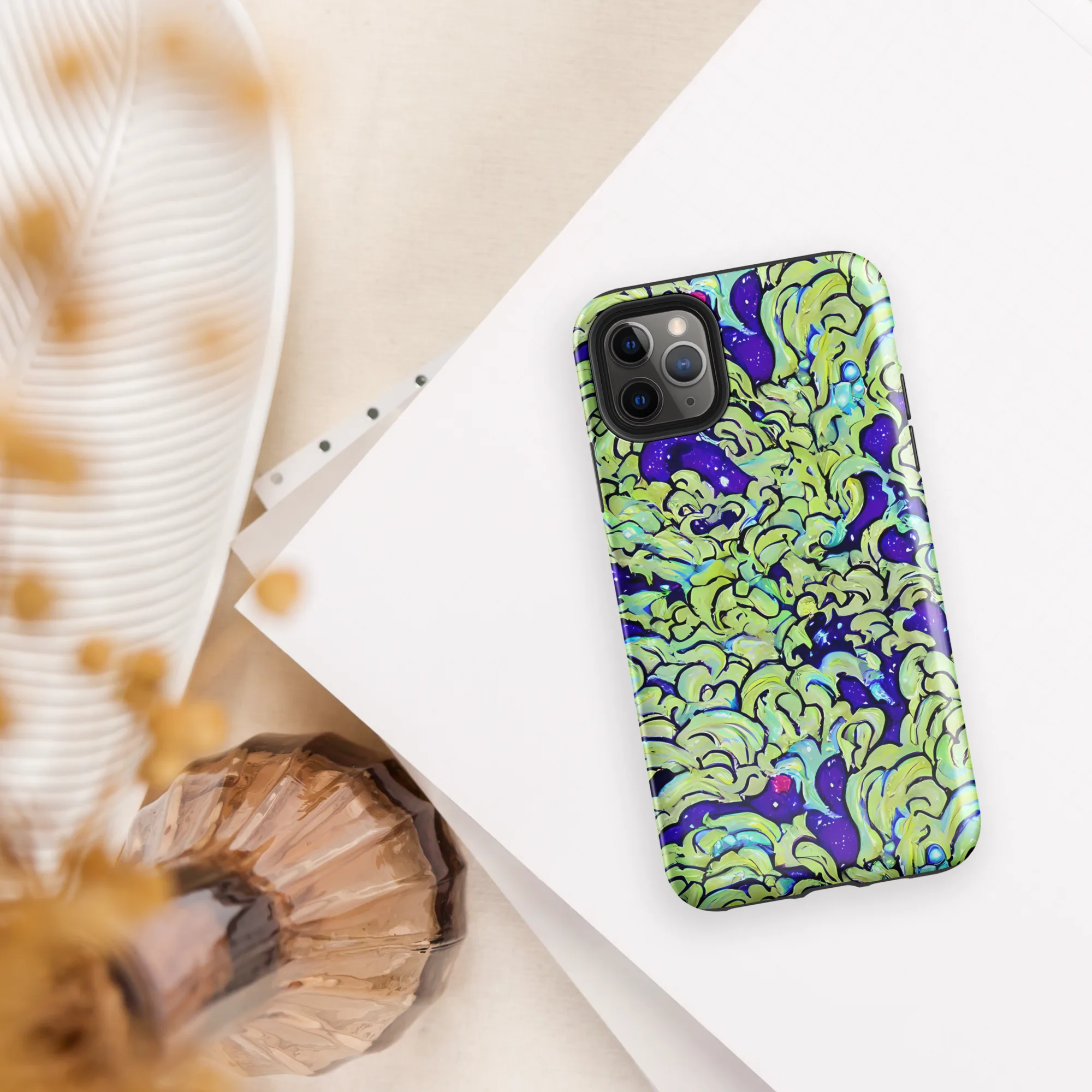 Electric Foliage on Tough Case for iPhone® — Front