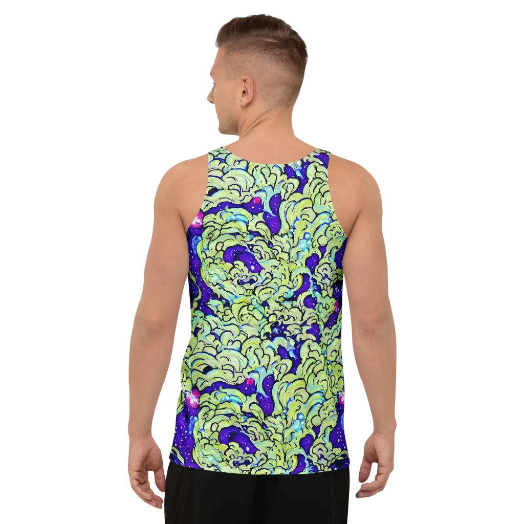 Electric Foliage on Men's Tank Top — Back