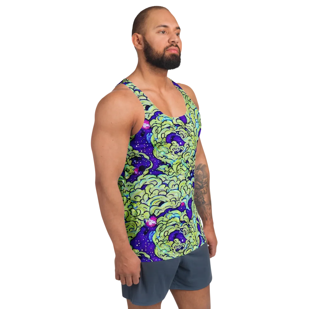 Electric Foliage on Men's Tank Top — Right Front