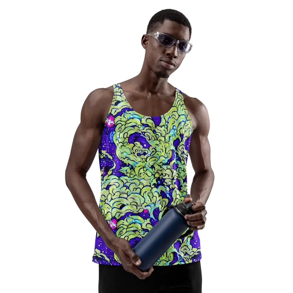 Electric Foliage on Men's Tank Top — Front