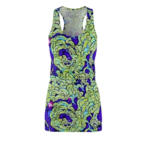 Electric Foliage on a Racerback Dress