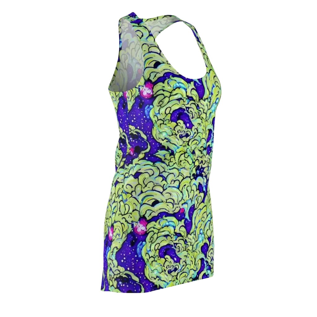 Electric Foliage on Racerback Dress — Front Side