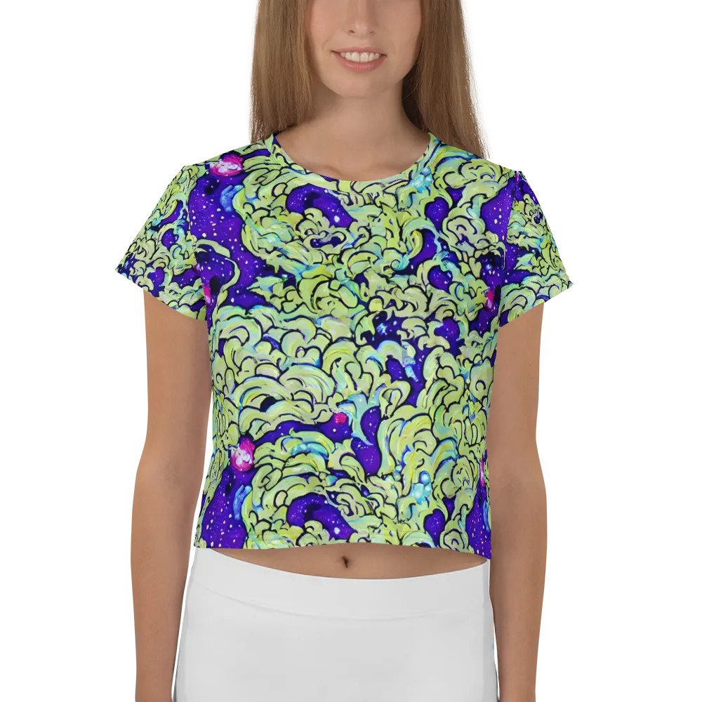 Electric Foliage on Crop Tee — Front