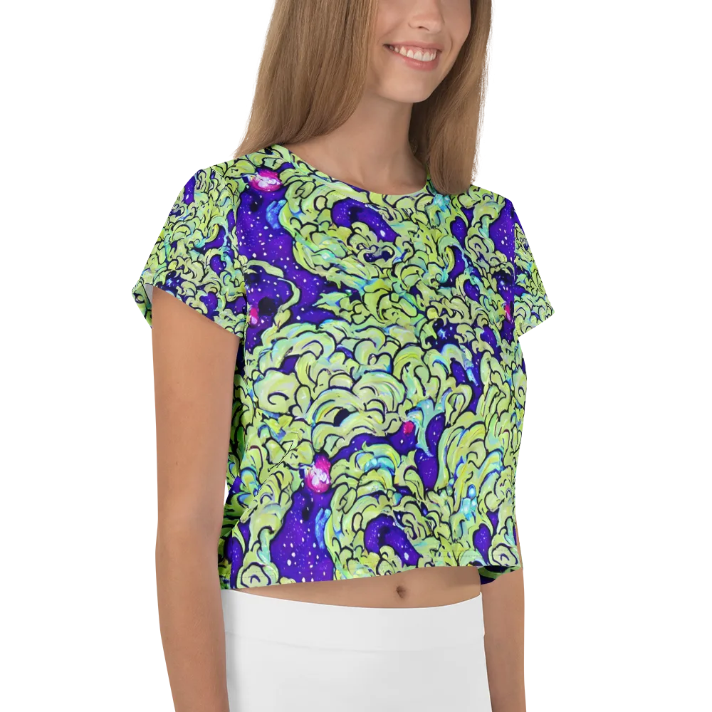 Electric Foliage on Crop Tee — Right