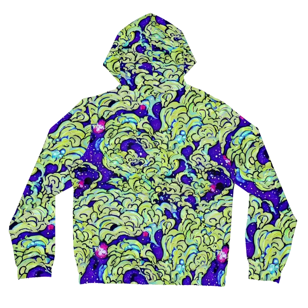 Electric Foliage on Women's Full-Zip Hoodie — Back