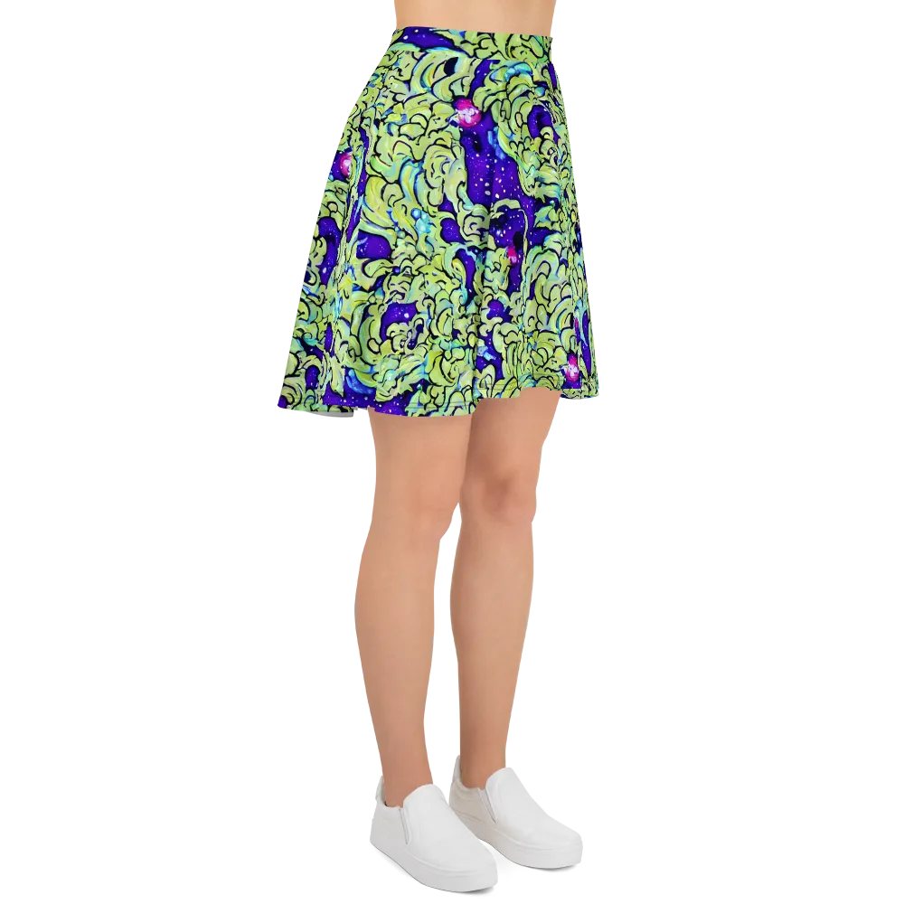 Electric Foliage on Skater Skirt — Right